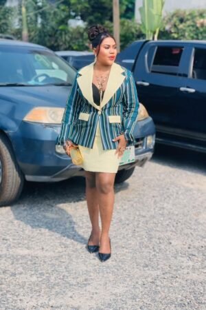 ZENY STRIPE ASOOKE BLAZER SET